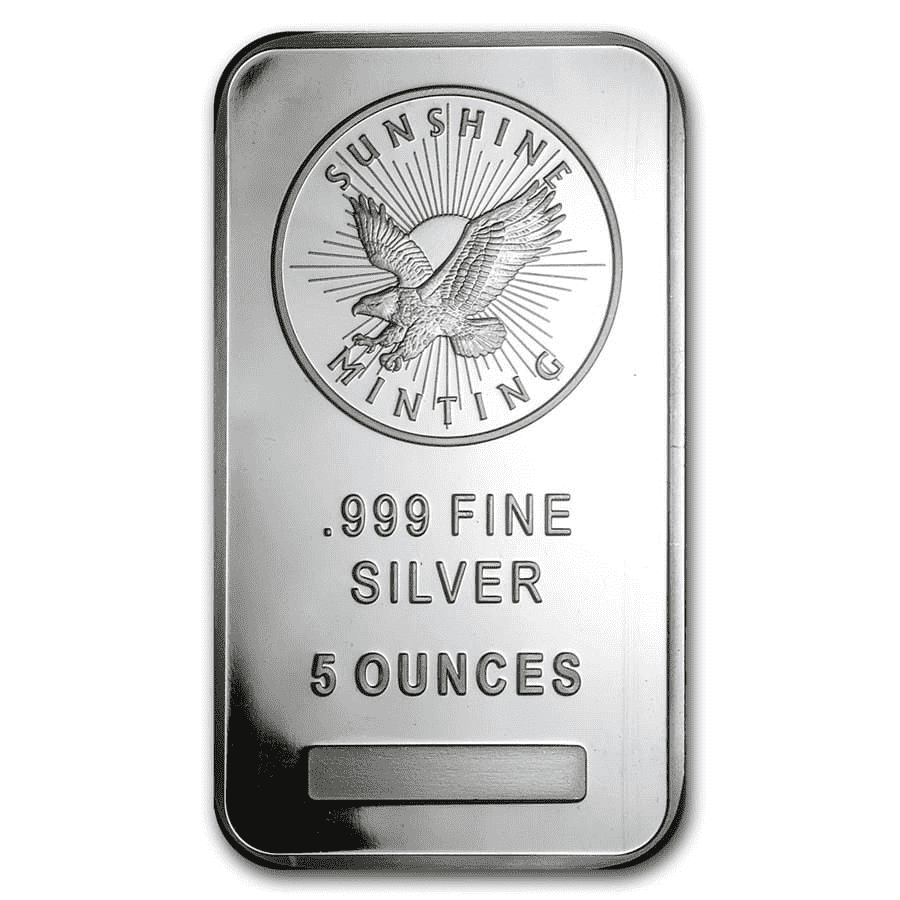 Picture of 5oz Sunshine Silver Minted Bar
