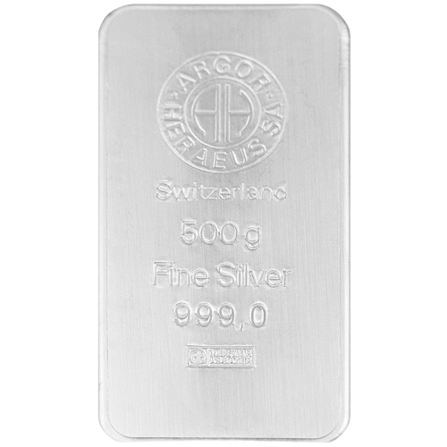 Picture of 500g Heraeus Silver Bar