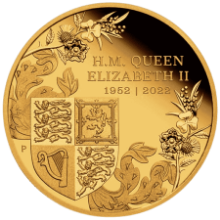 Picture of 2022 1/4oz The Queen's Platinum Jubilee Gold Proof Coin