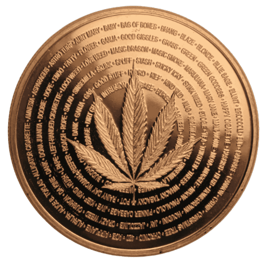 Picture of 1oz Cannabis Nature's Holiday Copper Round