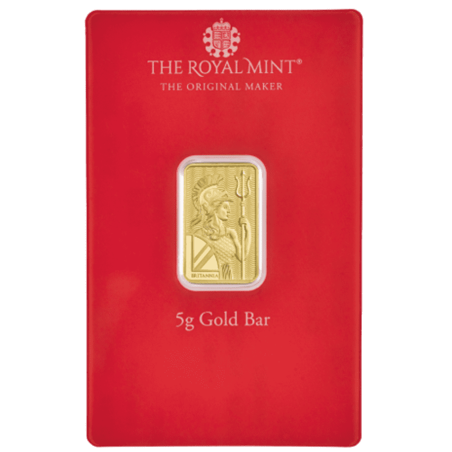 Picture of 5g The Royal Mint Diwali Festival Minted Gold Bar