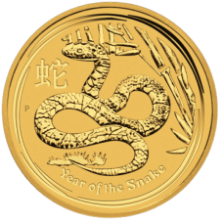 Picture of 2013 1/20th oz Lunar Series II Year of the Snake Gold Coin
