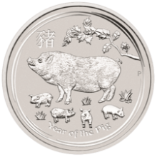 Picture of 2019 10oz Lunar Pig Silver Coin