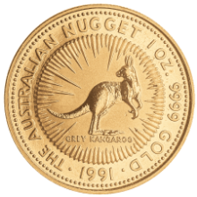 Picture of 1991 1oz Australian Nugget Gold Coin - Grey Kangaroo