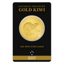 Picture of 1oz NZ Mint Kiwi Gold Round in CertiCard