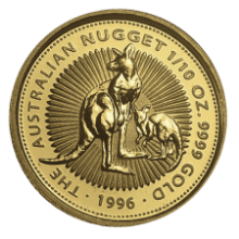 Picture of 1996 1/10th oz Australian Kangaroo Nugget Gold Coin