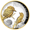 Picture of 2023 2oz Kookaburra Proof High Relief Gilded Silver Coin in presentation box