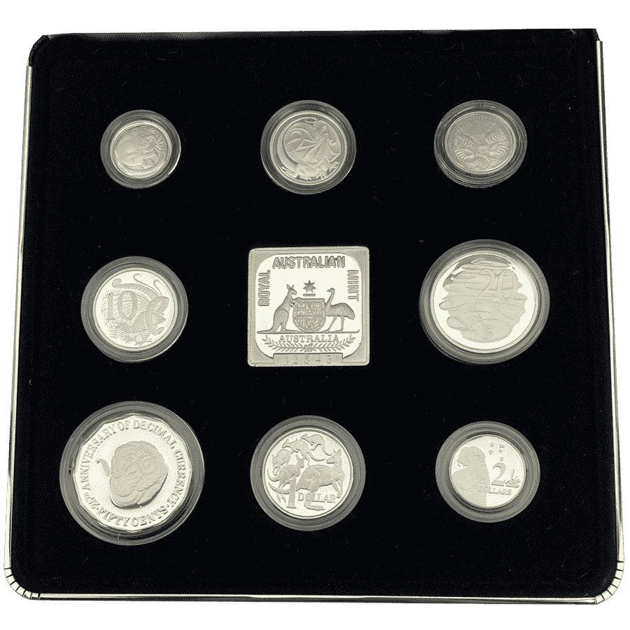 Picture of 1991 Australian Masterpieces in Silver Silver Jubliee Set Silver 9 Coin Proof Set
