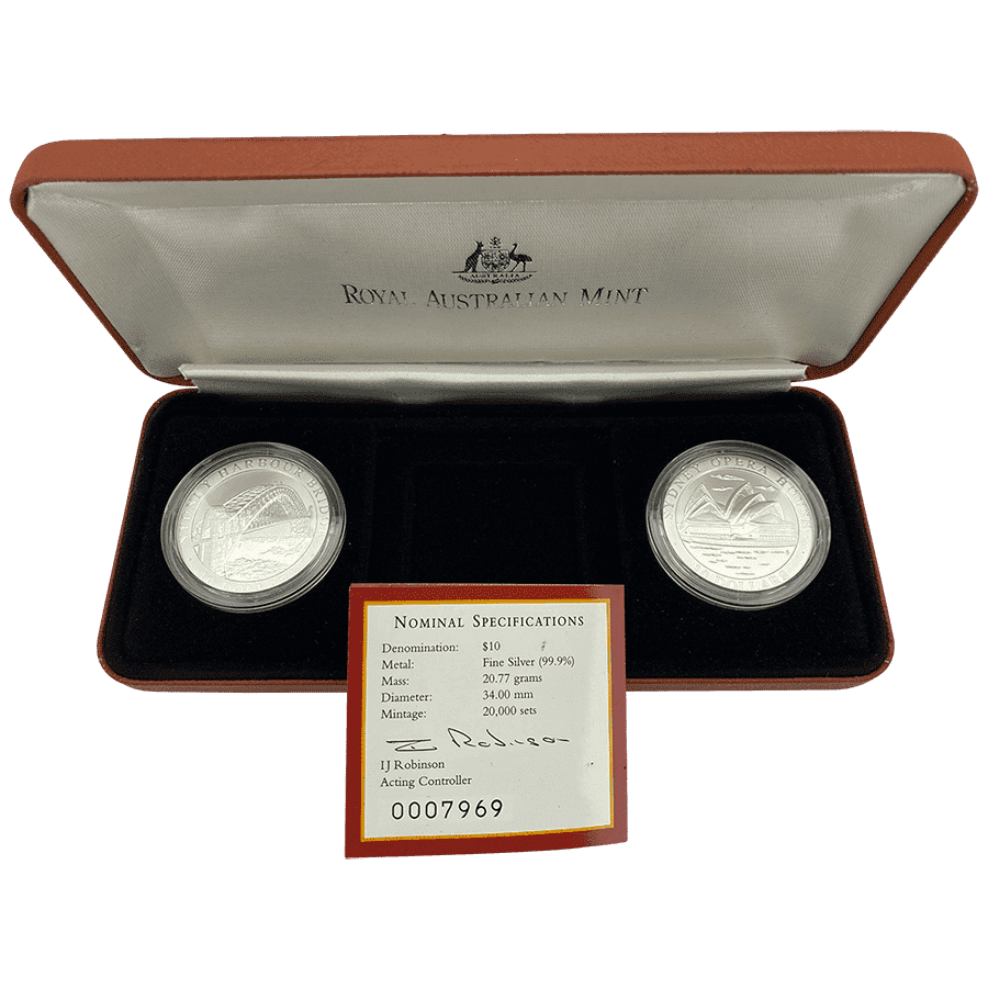 Picture of 1997 Sydney Silver Coins of The Harbour City 2 Proof Coin Set in Presentation Box