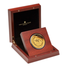 Picture of 2021 1/4oz Australian Nugget 35th Anniversary Gold Proof Coin in presentation box