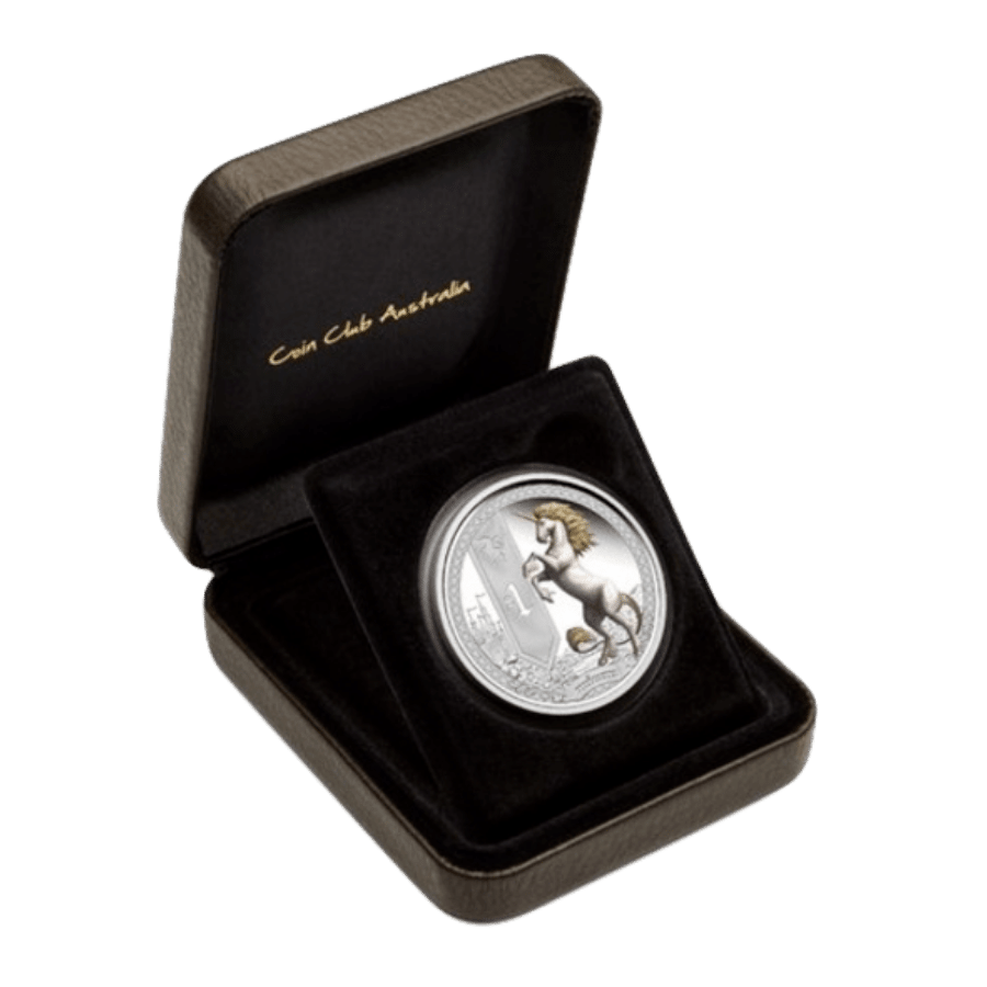 Picture of 2013 1oz Mythical Creatures - Unicorn Silver Coin in Presentation Case