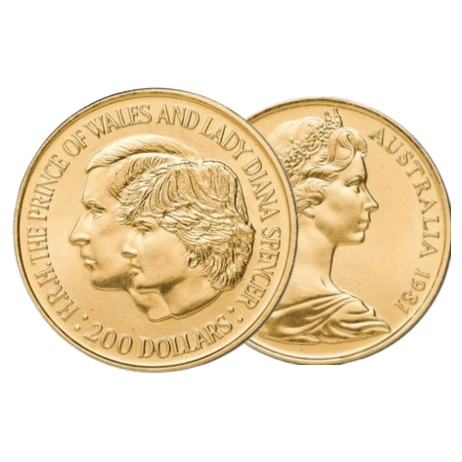 Picture of 1981 $200 Royal Wedding Gold Coin Without Case (22ct)