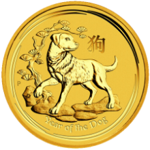 Picture of 2018 1/4oz Lunar Series II Year of the Dog Gold Coin