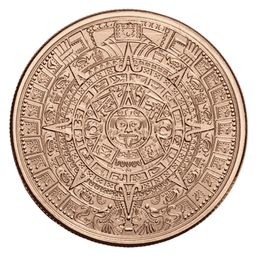 Picture of 1oz Aztec Calendar and Pyramid Copper Round