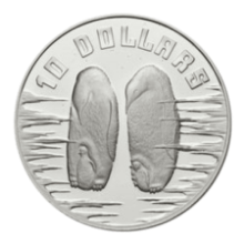 Picture of 1992 $10 Birds of Australia Emperor Penguin Silver Piedfort Proof Coin in Presentation Box