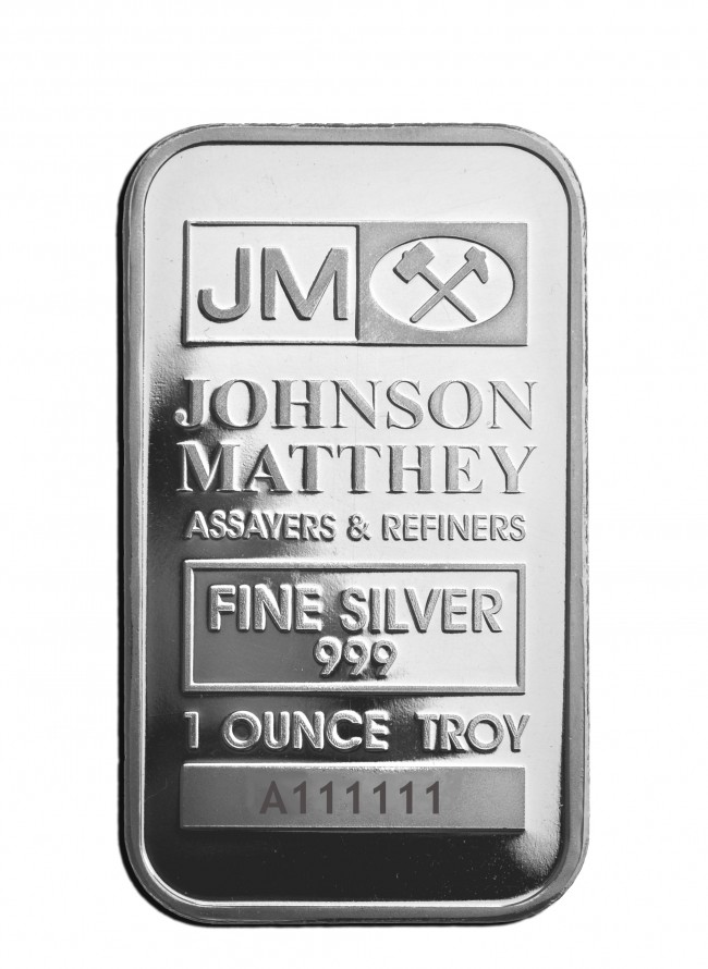 Picture of 1oz Johnson Matthey Silver Minted Bar