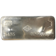 Picture of 1kg Vintage SRM Silver Cast Bar